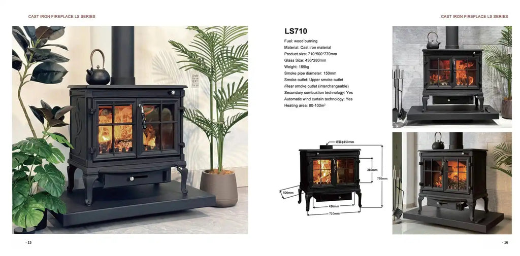 XRY Global LS710 Professional Cast Iron Wood Stove - Wholesale Fireplace Manufacturer | XRY Global