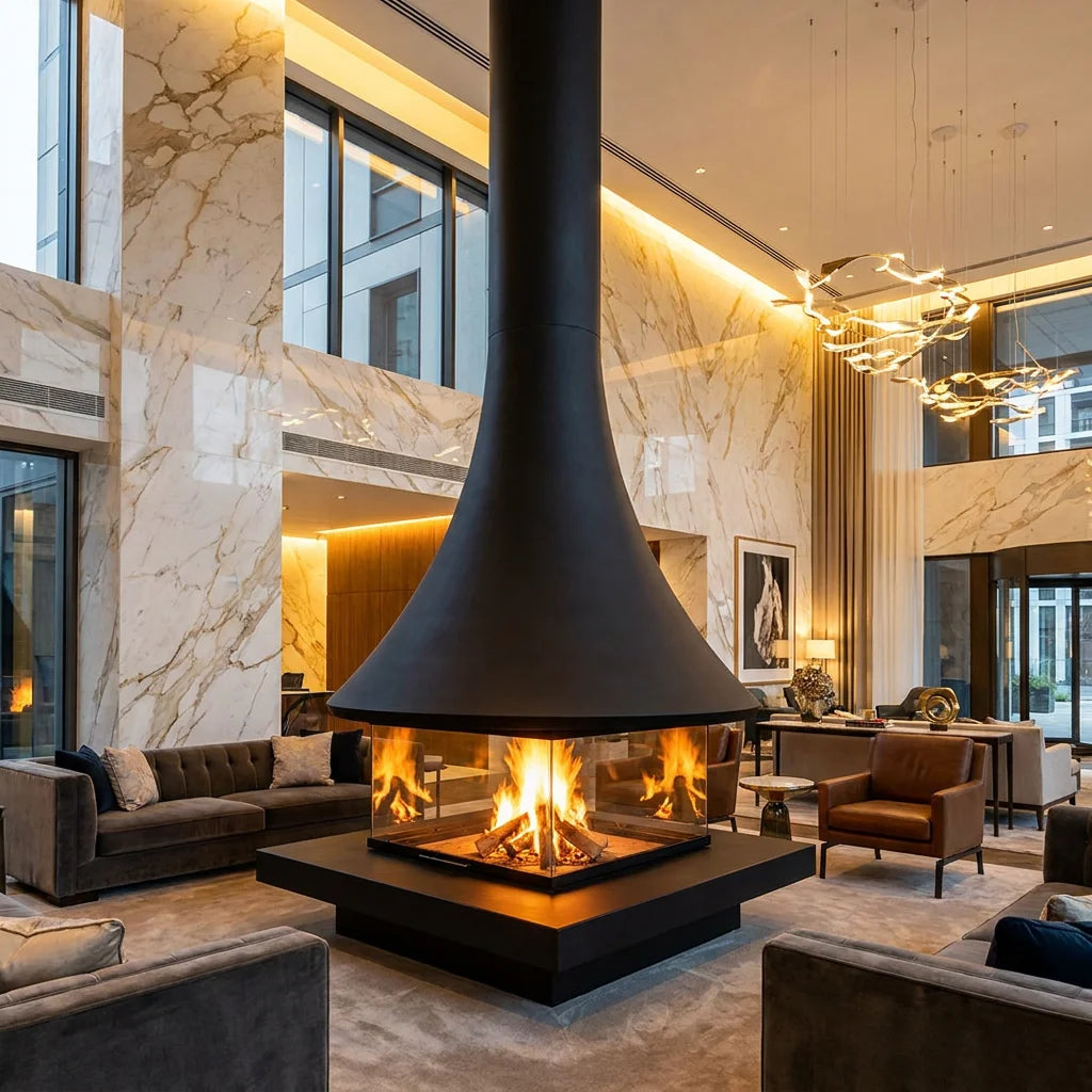 XRY Global CX-6 Premium Suspended Fireplace - Wholesale Fireplace Manufacturer | XRY Global