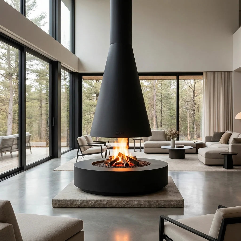 XRY Global CX-1 Designer Hanging Fireplace - Wholesale Fireplace Manufacturer | XRY Global