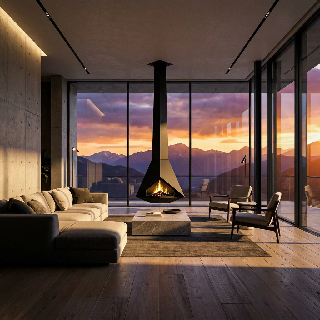XRY Global CX-6 Premium Suspended Fireplace - Wholesale Fireplace Manufacturer | XRY Global