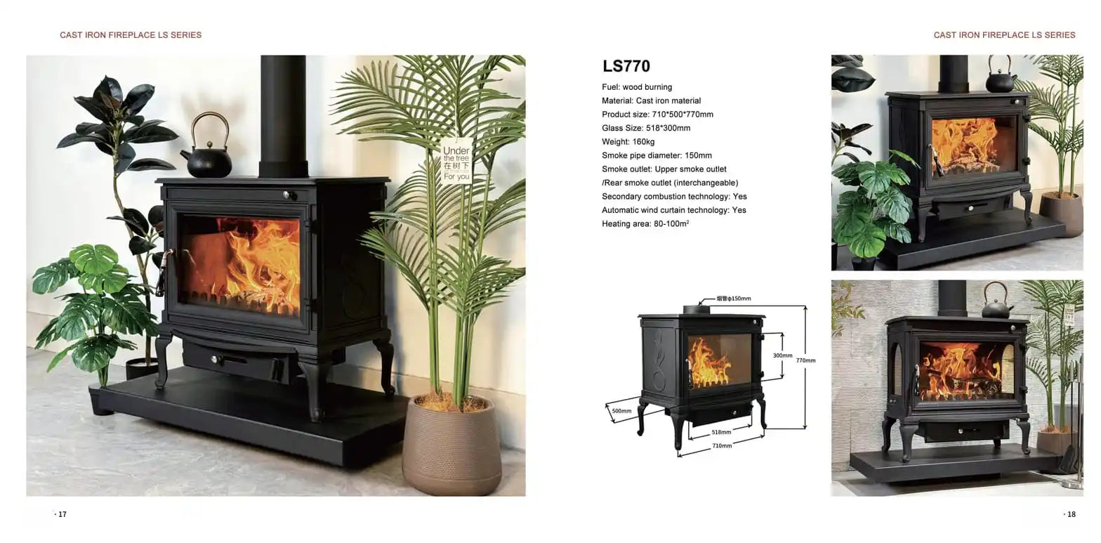 XRY Global LS770 Elegant Cast Iron Fireplace - Wholesale Fireplace Manufacturer | XRY Global